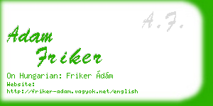 adam friker business card