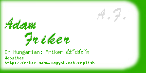 adam friker business card